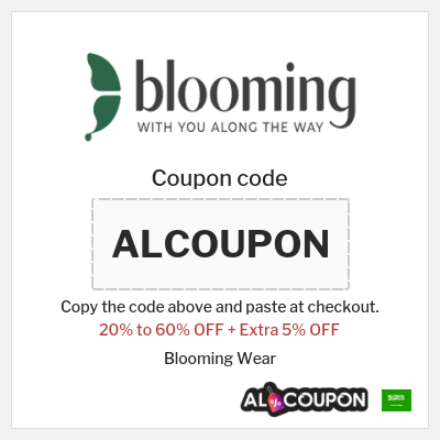 Coupon discount code for Blooming Wear 5% OFF