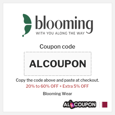 Coupon discount code for Blooming Wear 5% OFF