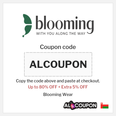 Coupon discount code for Blooming Wear 5% OFF