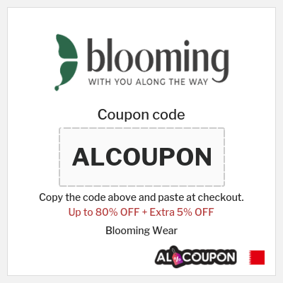 Coupon discount code for Blooming Wear 5% OFF