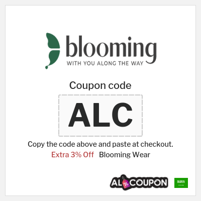 Coupon discount code for Blooming Wear 3% OFF