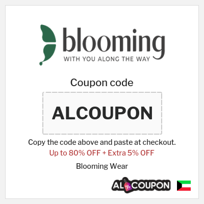 Coupon for Blooming Wear (ALCOUPON) Up to 80% OFF + Extra 5% OFF