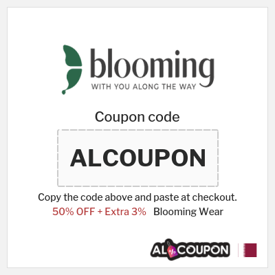Coupon for Blooming Wear (ALCOUPON) 50% OFF + Extra 3%
