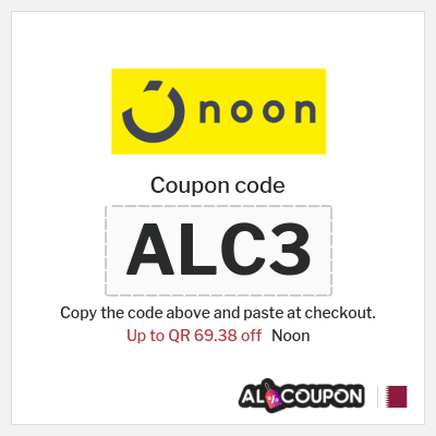 Coupon for Noon (ALC3) Up to QR 69.38 off