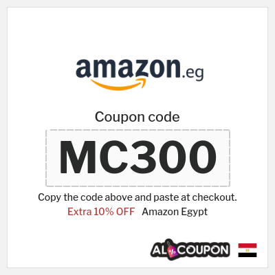 Coupon for Amazon Egypt (MC300) Extra 10% OFF