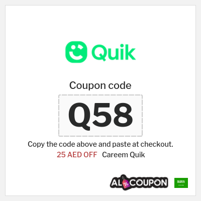 Coupon discount code for Careem Quik
