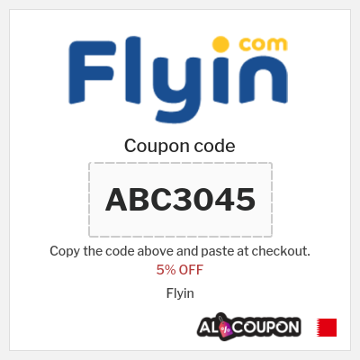 Coupon for Flyin (ABC3045) 5% OFF