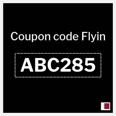 Coupon for Flyin (ABC285) 15% OFF Up to 291 Qatari Riyal