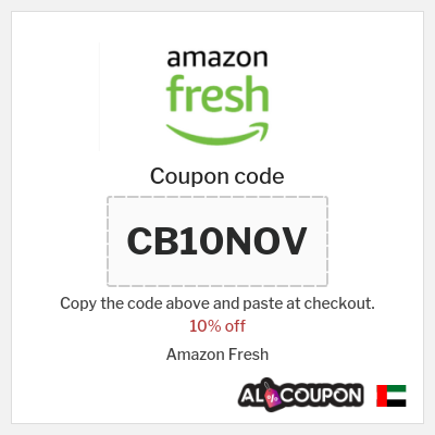 Coupon for Amazon Fresh (CB10NOV) 10% off