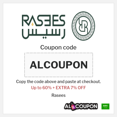 Coupon discount code for Rasees 7% OFF