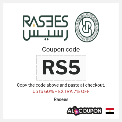 Coupon discount code for Rasees 7% OFF