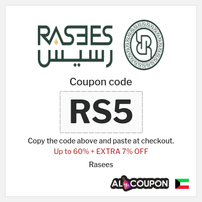 Coupon discount code for Rasees 7% OFF