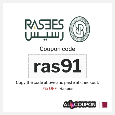 Coupon discount code for Rasees Exclusive 7% OFF Coupons
