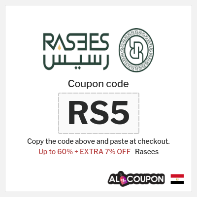 Coupon discount code for Rasees 7% OFF