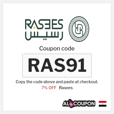 Coupon discount code for Rasees Exclusive 7% OFF Coupons