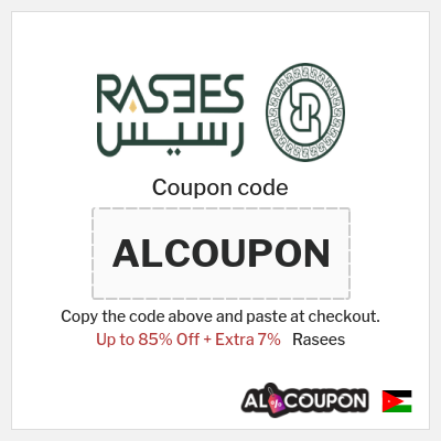 Coupon discount code for Rasees 7% OFF Coupons