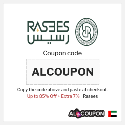 Coupon discount code for Rasees 7% OFF Coupons