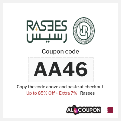 Coupon discount code for Rasees 7% OFF Coupons
