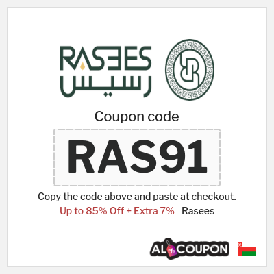 Coupon discount code for Rasees 7% OFF Coupons