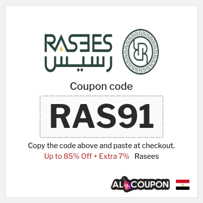 Coupon discount code for Rasees 7% OFF Coupons