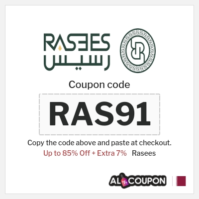 Coupon discount code for Rasees 7% OFF Coupons