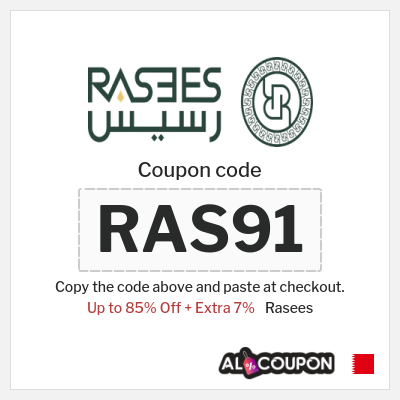 Coupon discount code for Rasees 7% OFF Coupons