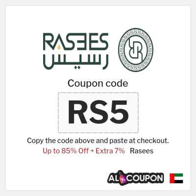 Coupon discount code for Rasees 7% OFF Coupons