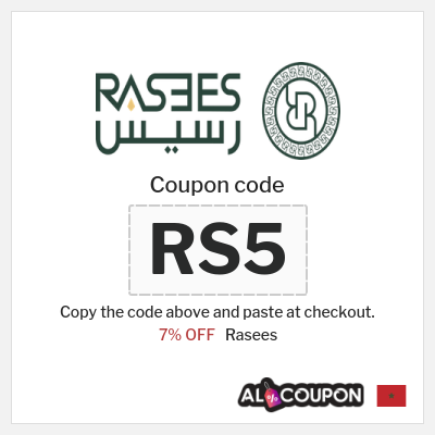 Coupon discount code for Rasees Exclusive 7% OFF Coupons
