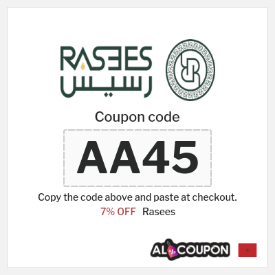 Rasees Coupon (AA45) Rasees Coupon Code 2025