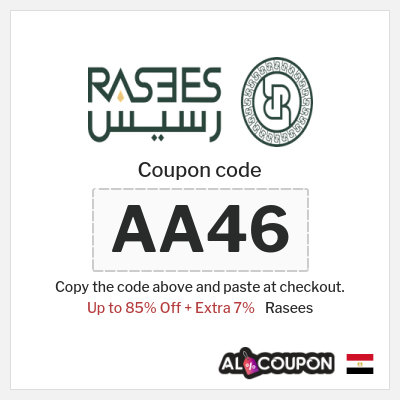 Rasees Coupon (AA46) Rasees Outlet Coupon Code July