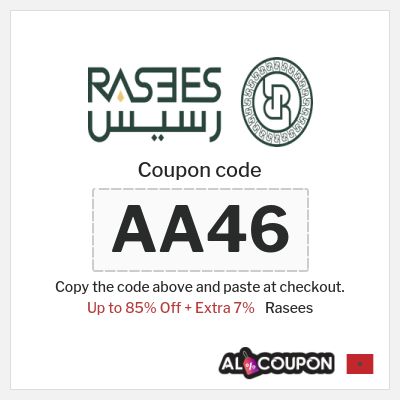 Rasees Coupon (AA46) Rasees Outlet Coupon Code August