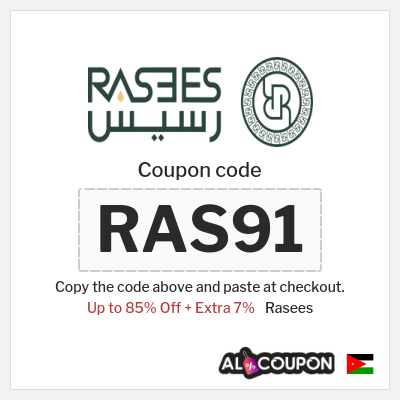 Rasees Coupon (RAS91) Rasees Outlet Coupon Code August