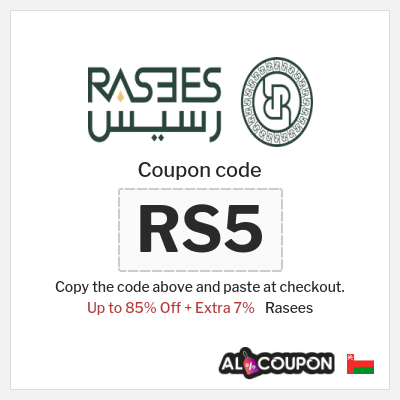 Rasees Coupon (RS5) Rasees Outlet Coupon Code October