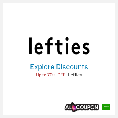 Coupon discount code for Lefties Up to 70% OFF