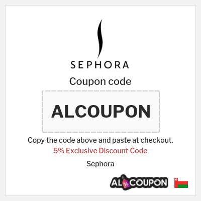 Coupon discount code for Sephora 5% Exclusive Promo Code