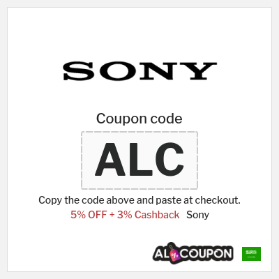 Coupon for Sony (ALC) 5% OFF + 3% Cashback