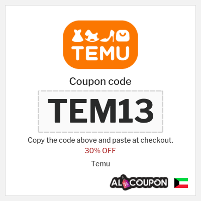 Coupon discount code for Temu 30% OFF