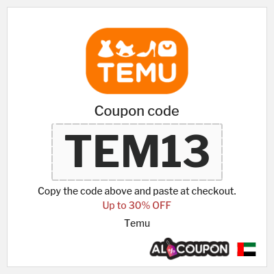 Coupon discount code for Temu 30% OFF