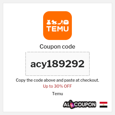 Coupon discount code for Temu Up to 30% OFF