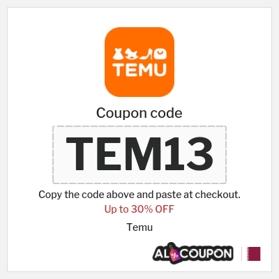 Coupon discount code for Temu Up to 30% OFF