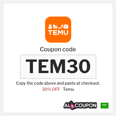 Coupon discount code for Temu 30% OFF