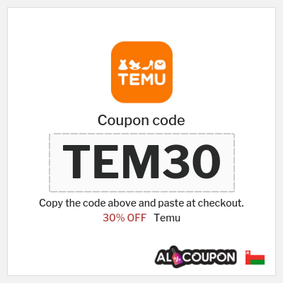 Coupon for Temu (TEM30) 30% OFF