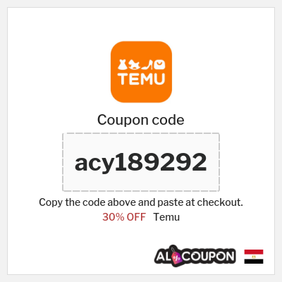Coupon for Temu (acy189292) 30% OFF