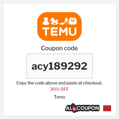 Coupon for Temu (acy189292) 30% OFF