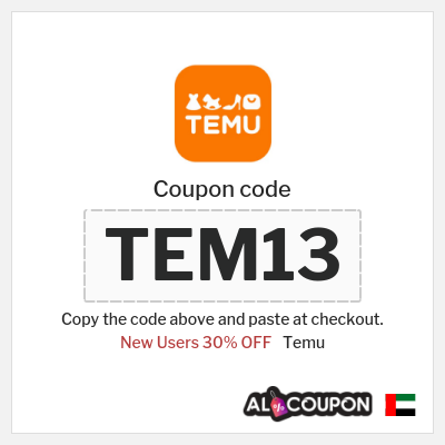 Coupon for Temu (TEM13) New Users 30% OFF