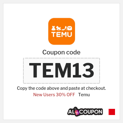 Coupon for Temu (TEM13) New Users 30% OFF