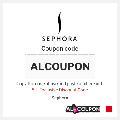 Coupon for Sephora (ALCOUPON) 5% Exclusive Discount Code