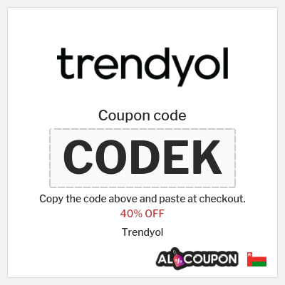 Coupon for Trendyol (CODEK) 40% OFF