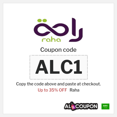 Coupon for Raha (ALC1) Up to 35% OFF