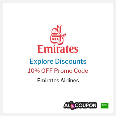 Sale for Emirates Airlines 10% OFF Promo Code